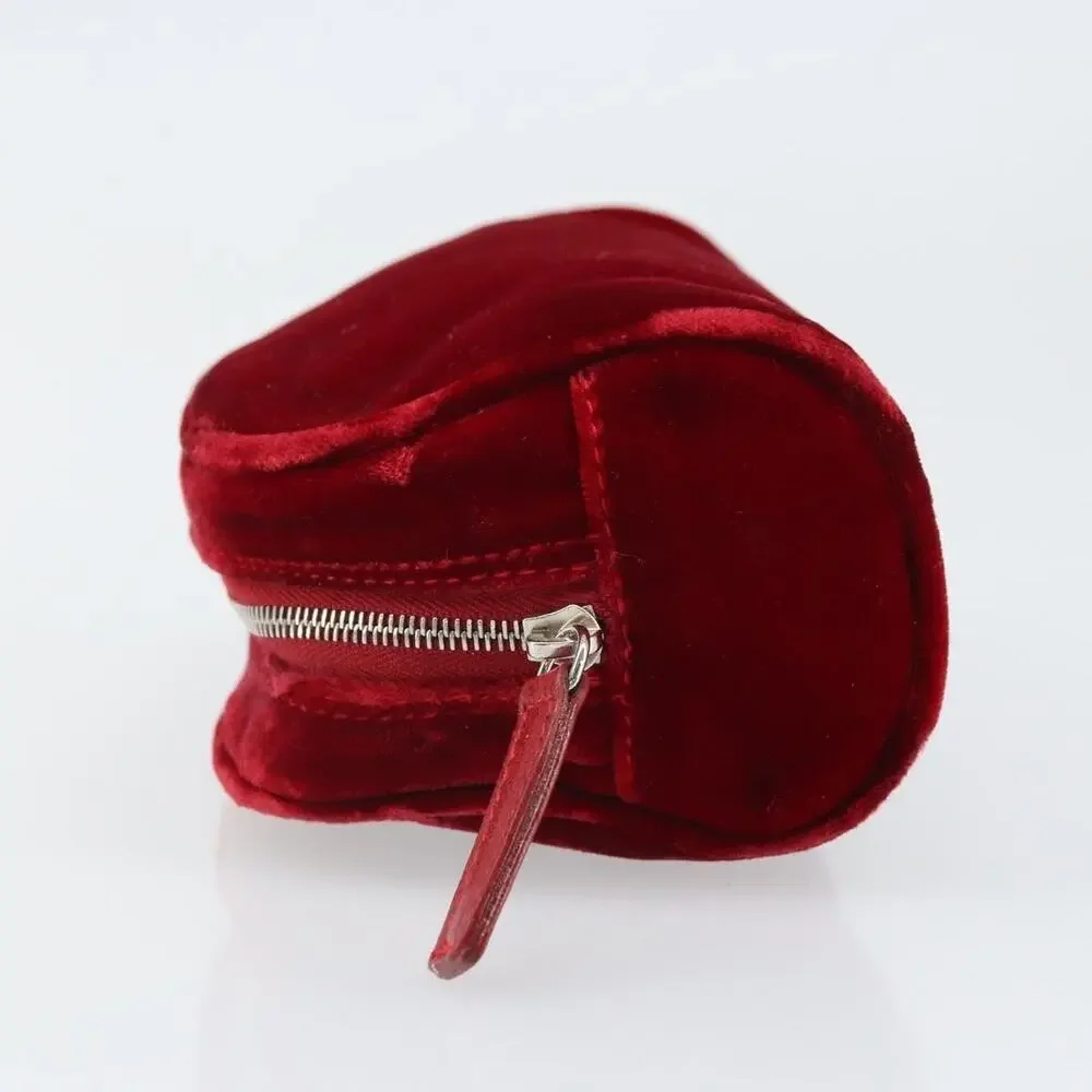 Fendi Pouch Velor Red Velour